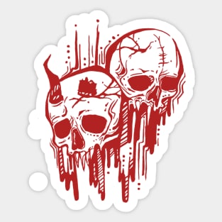 demon hunter red Sticker